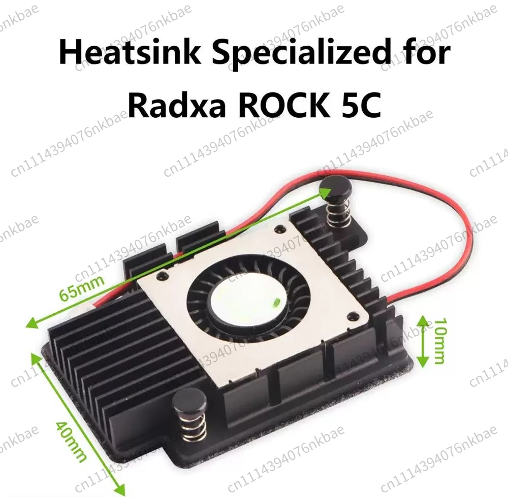 6540B Radiator for Rock 5C Compact Design, Adjustable Fan Speed