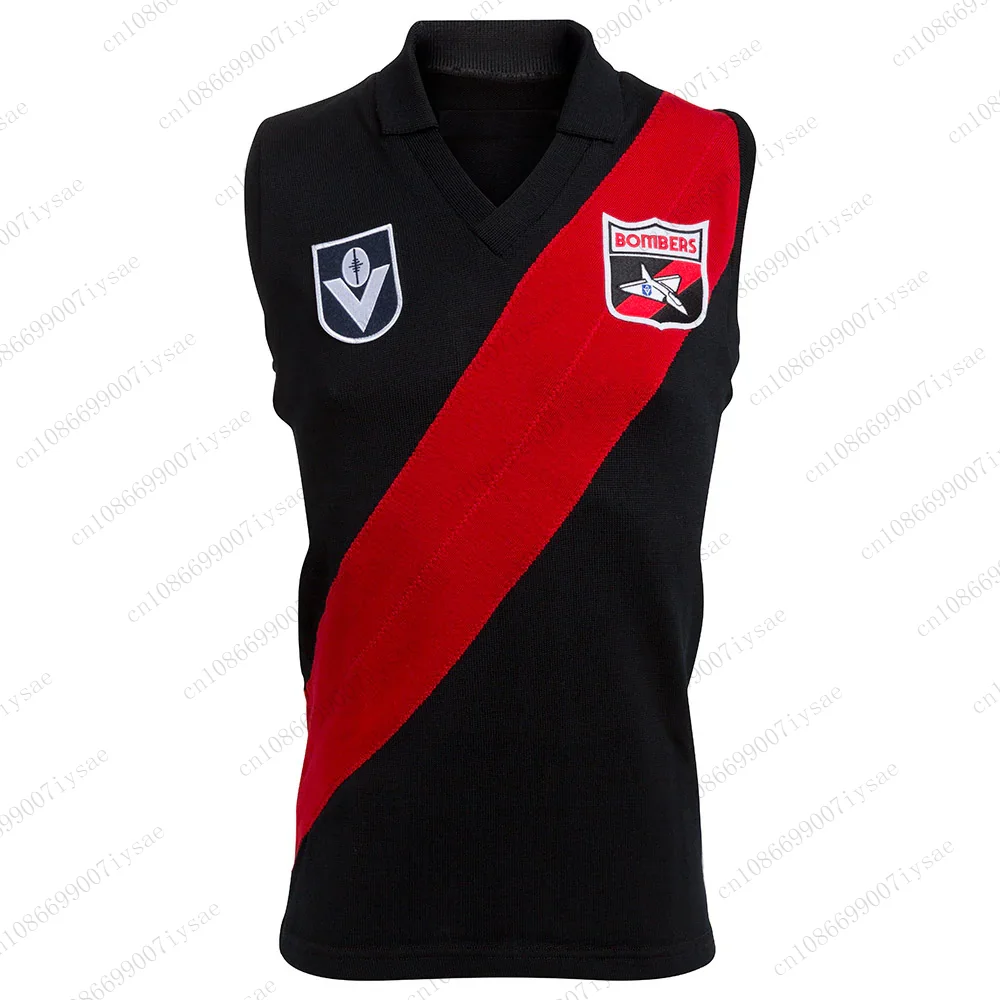 Newest Arrival Mens 24/25 Essendon Guernsey Summer  Football Tank Tops AUS.Breathable Cool Outdeers Exercise Training Uniform