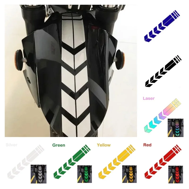 Motorcycle Stripe Arrow Reflective Stickers Safety Warning Fender Paste Waterproof Antifouling Oilproof Motorcycle Tape Decal