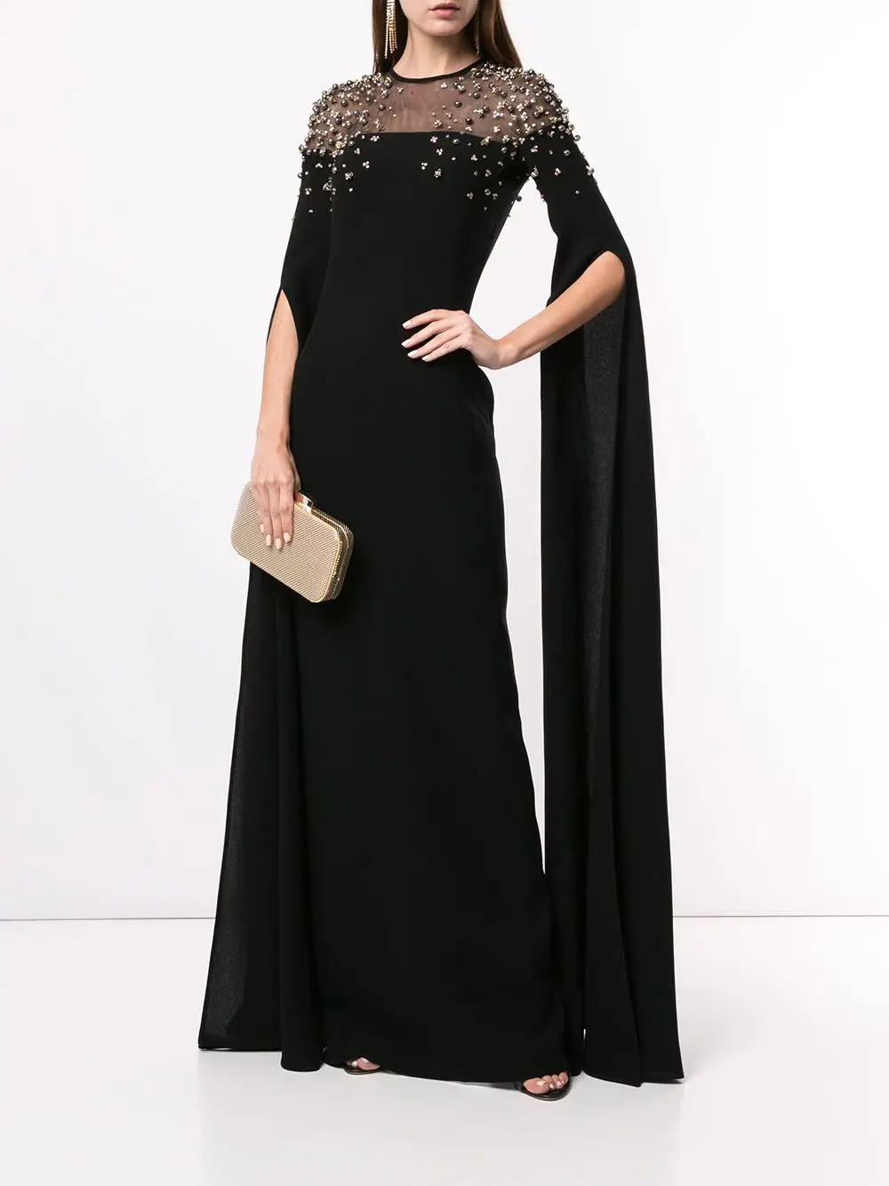 Muloong O-Neck Floor-Length Women Elegant And Pretty Luxury Prom Dress