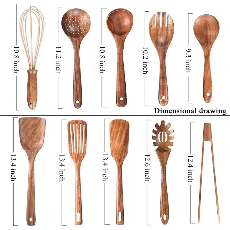 Wooden Kitchen Utensil Set Nat - Home Cooking Utensil Set ulasan dan harga