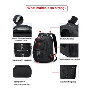 Langlebiger Schweizer Multifunktionaler Laptop -Rucksack, resistent gegen Wasserreisen, Buchbag College, USB -Ladetür, 17 6 Hauptverkaufsschweiz -Rucksack - №2