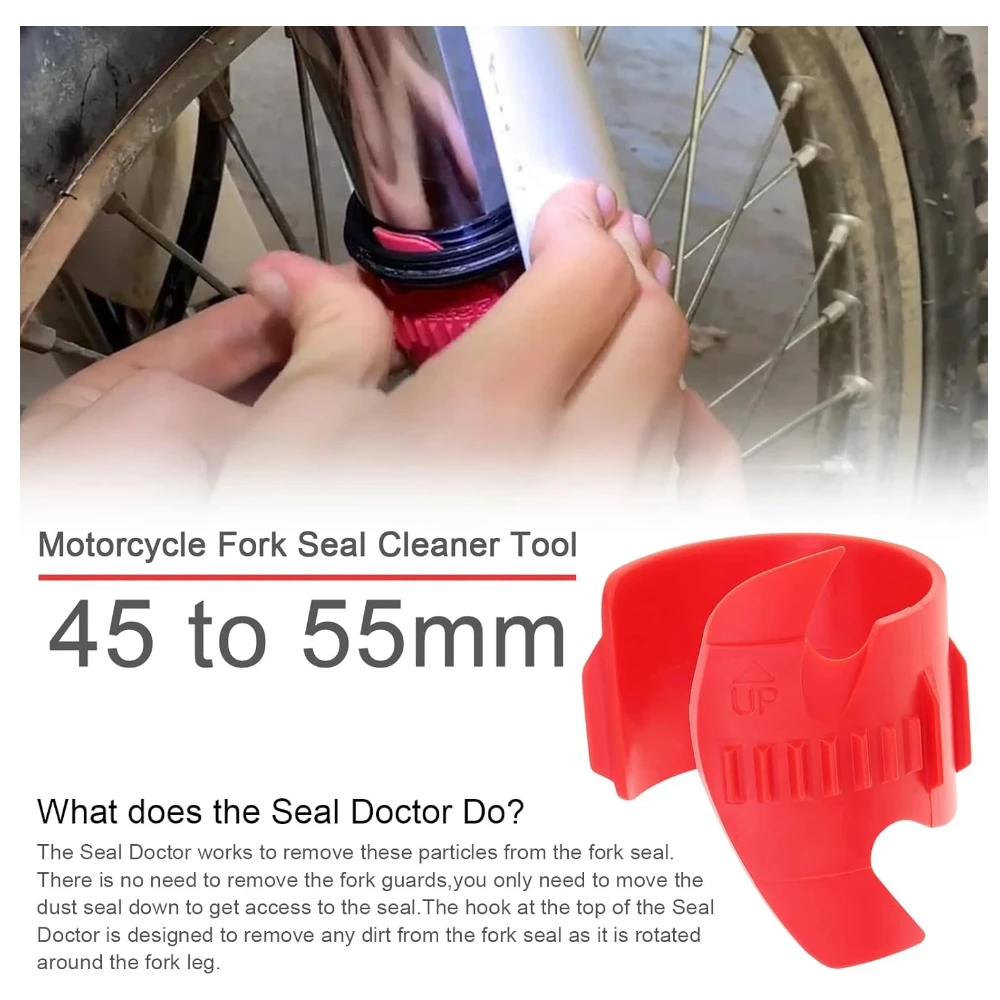 45mm-55mm Universal Fork Seal Saver Cleaner Motorcycle Front Fork Seal Clean Tool Fork Shock Absorber Cleaning Repairing Tools