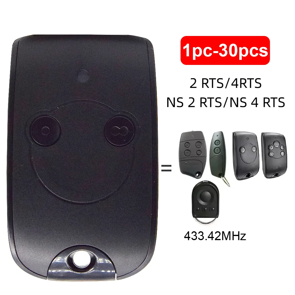For SOMFY RTS Garage Remote Control for 1841026 2RTS 4RTS / NS 2RTS / NS 4RTS 433.42MHz Keytis 2 RTS / 4 RTS Replacement