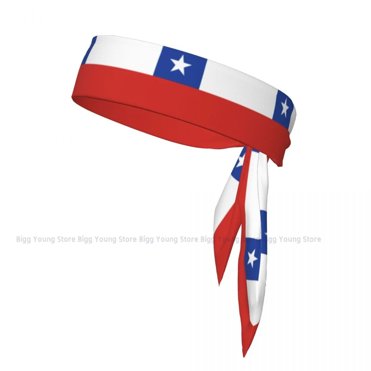 Chile Flag Head Tie Sports Headband Athlete Sweatbands Head Wrap For Working Out Running Yoga
