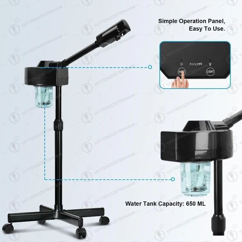 

2-in-1 face steamer, beauty salon physiotherapy heat spray, simple facial hydration spray machine