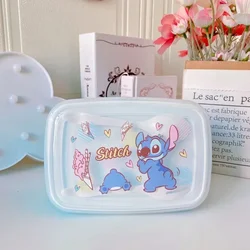 Stitch Lunch Boxes for Children forno a microonde riscaldamento contenitore per alimenti per bambini scuola portatile Bento Box forniture da Picnic per cartoni animati