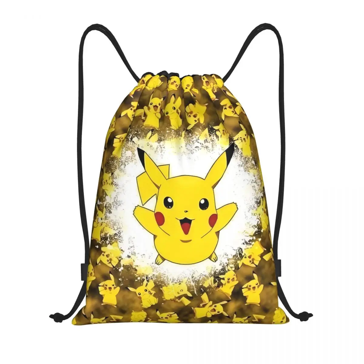 Custom B-Bikachues Hot Cartoon Drawstring Bag for Training Yoga Backpacks Men Women Video Game Sports Gym Sackpack