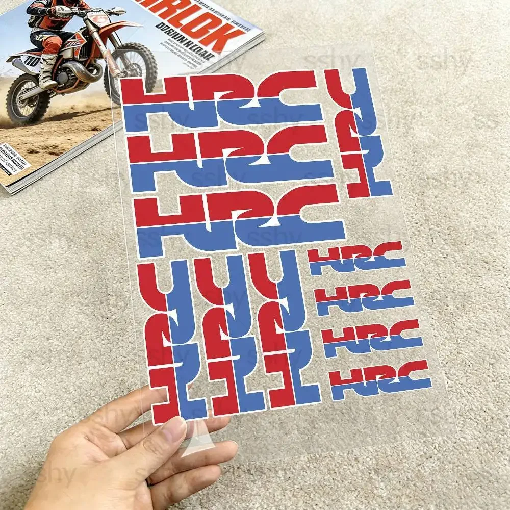 Für Honda HRC LOGO Reflektierende Motorrad-Aufkleber Wasserdichte Vinyl-Sticker für Motorradhelm Kraftstofftank Fahrrad Roller Dekoration