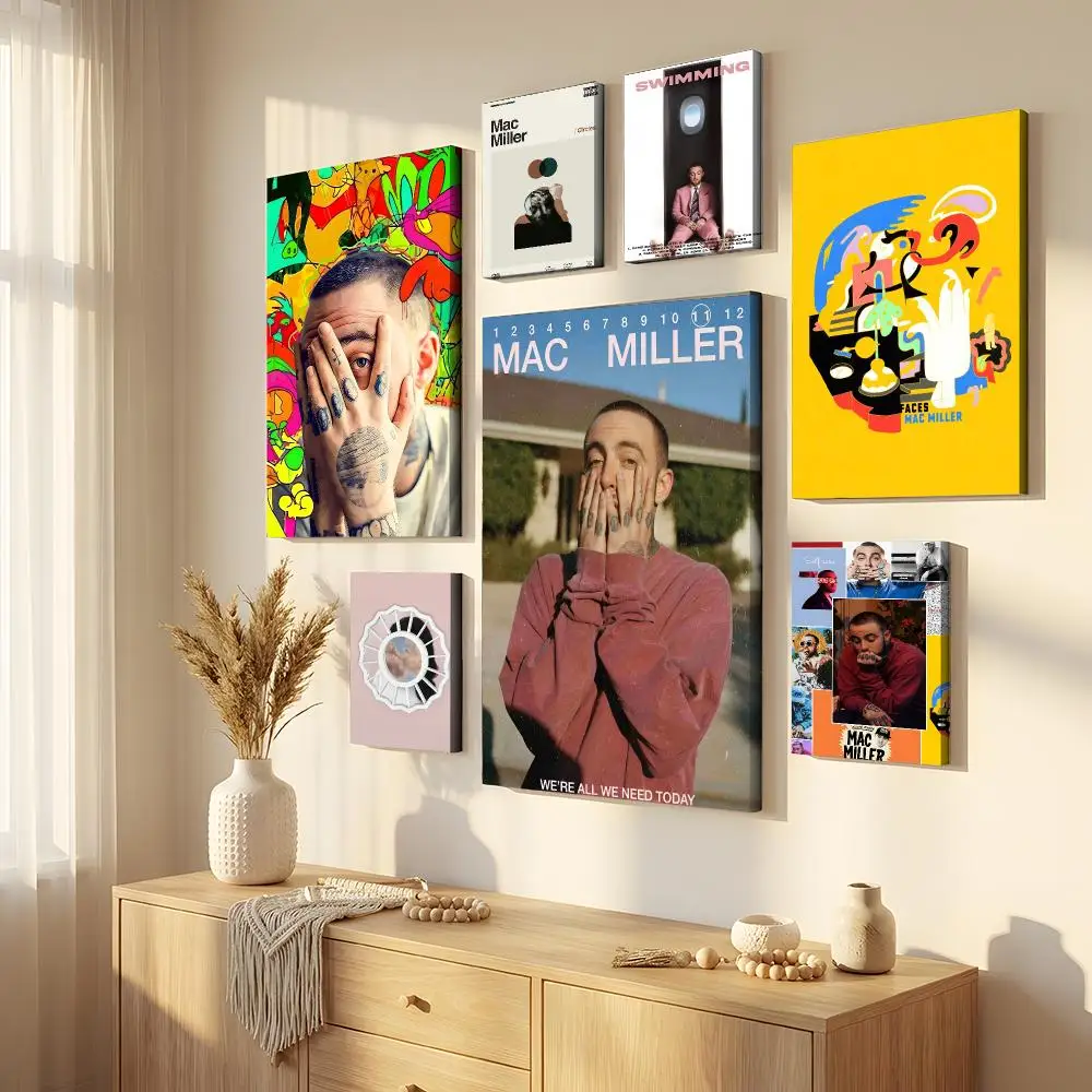 Singer M-Mac Circles Miller Classic Framed Wall Painting Canvas Wall Art Inner Frame Waterproof Home Decor For Living Room