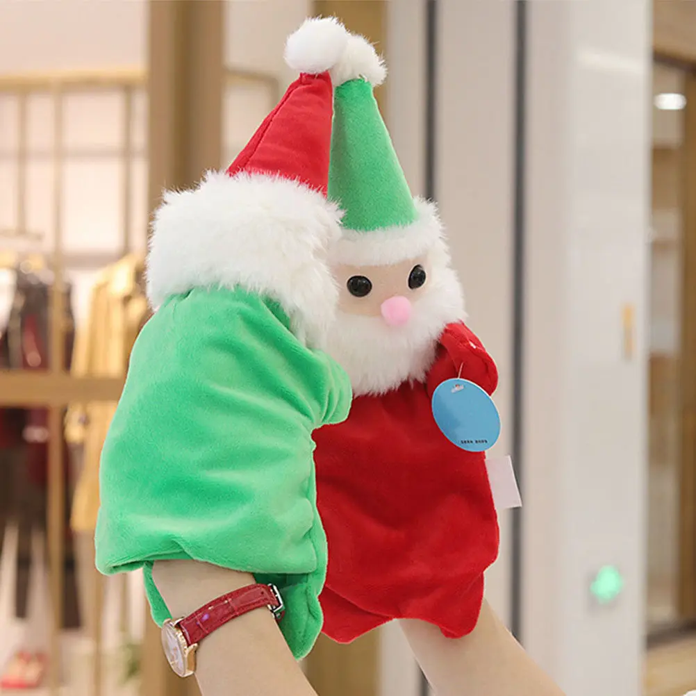 

1Pcs Christmas Finger Puppet Soft Santa Cartoon Mini Finger Plaything Educational Kids Christmas Storytelling Puppets