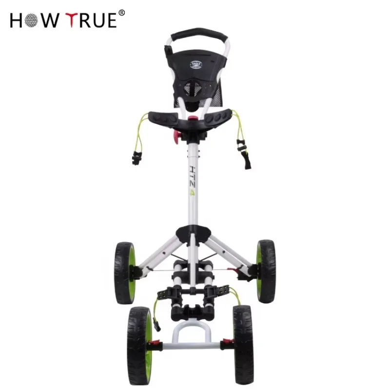 حار بيع في الهواء الطلق عربة قابلة للطي خفيفة الوزن الألومنيوم أربع عجلات عربة الغولف #5