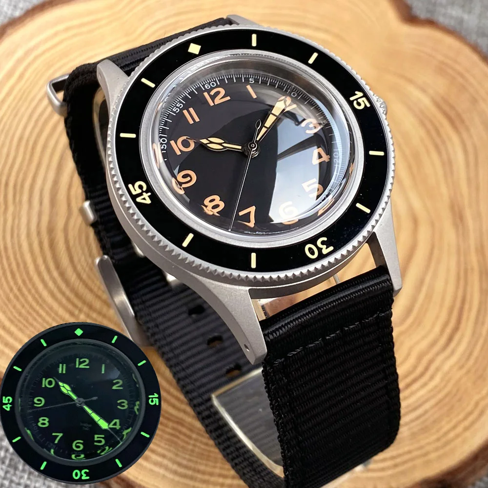 Super C3 Lume Bezel Mark 50 FATHOMS Vintage Mechanical Diver Watch Men NH35A Domed Sapphire 200M Waterproof Sandblast Case 2023