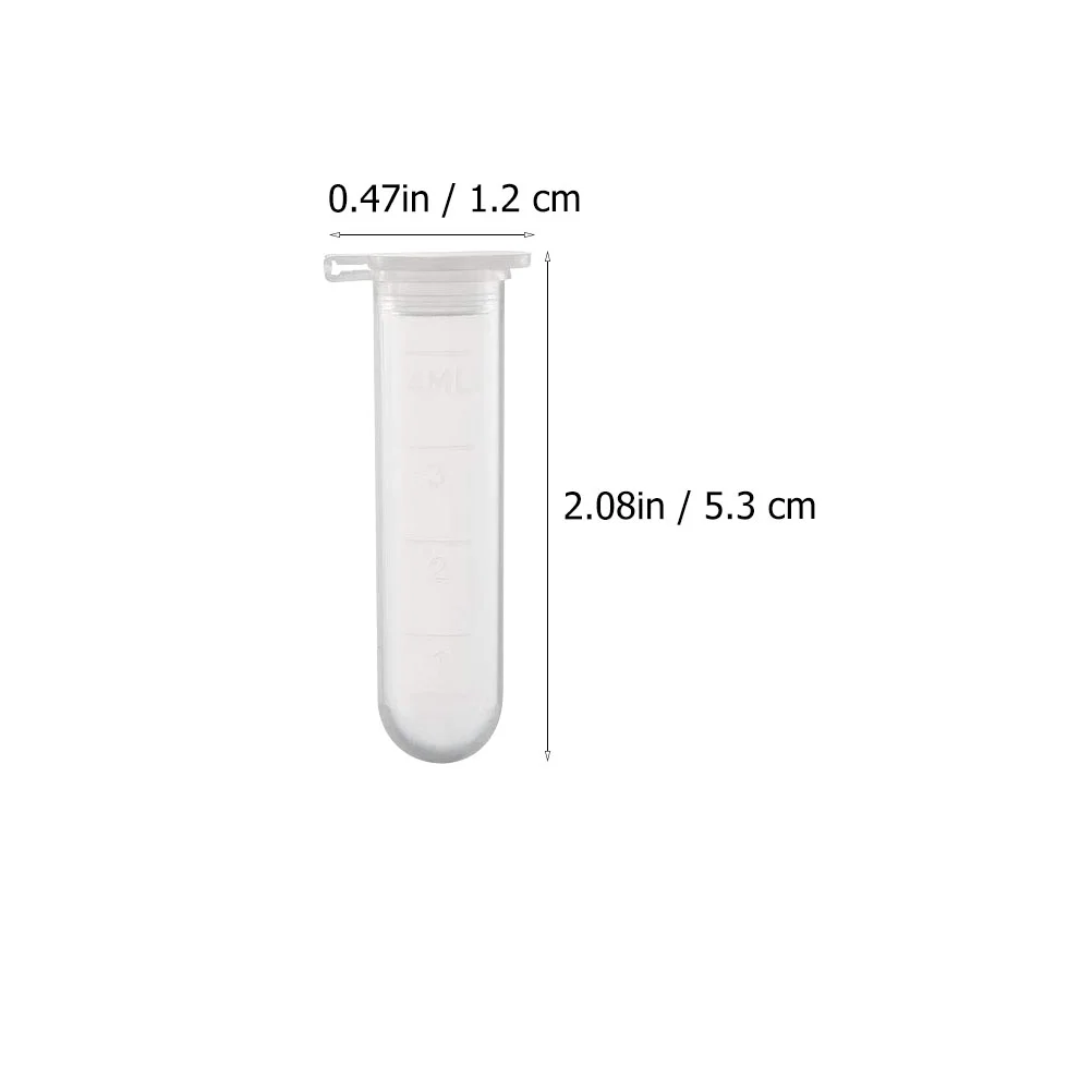 50 tubos de centrífuga de prueba de tubos científicos con escala para experimentos de laboratorio 5 ml