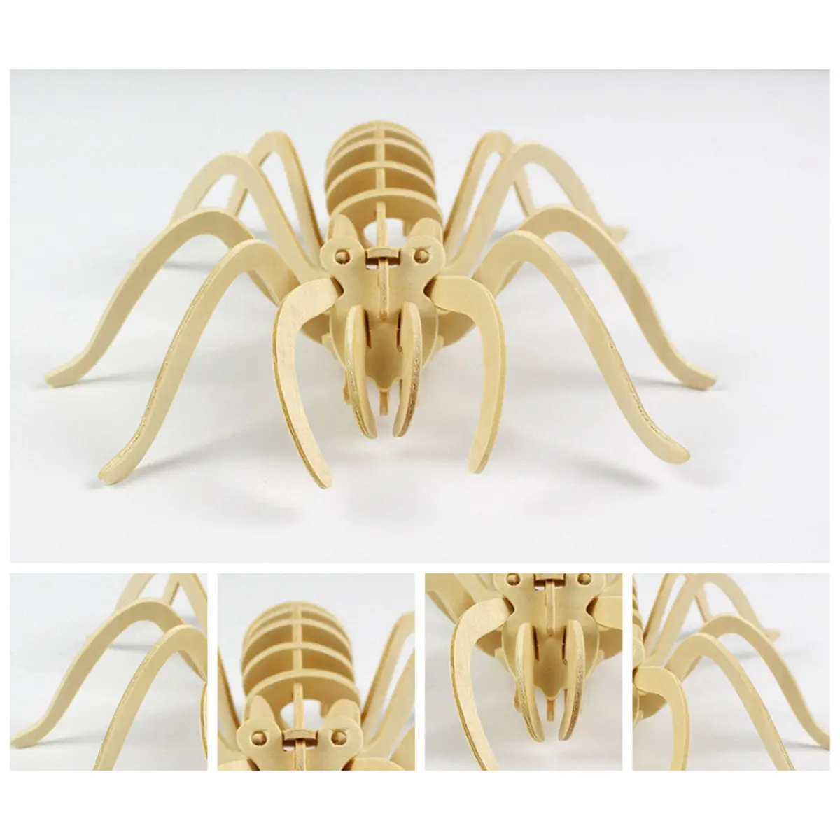 

Wooden Puzzle Spider 3D Diy Assembly Kids Educational Jigsaw Creative Building For Children Eco Friendly Miniature