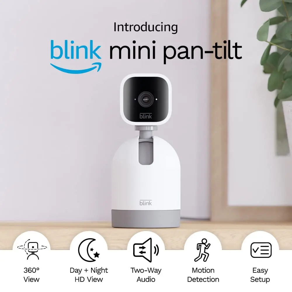 Purchase Amazon Blink Pan-Tilt Camera 360 degree rotation two-way intercom Alexa