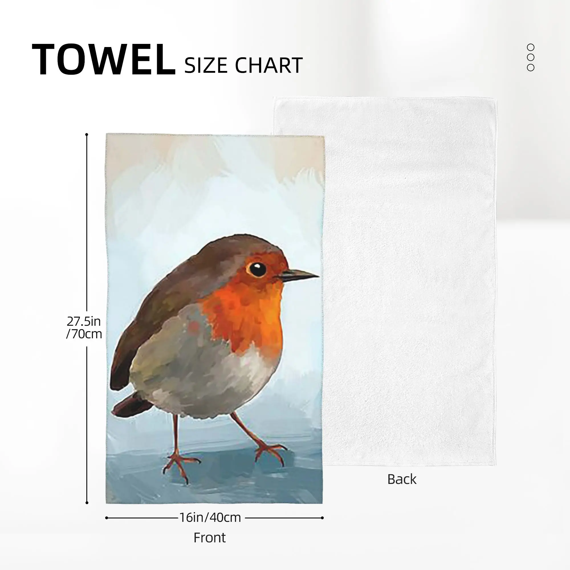 Custom Robin Soft Face Towel Quick Dry Pool Bath Cotton Towels Breathable