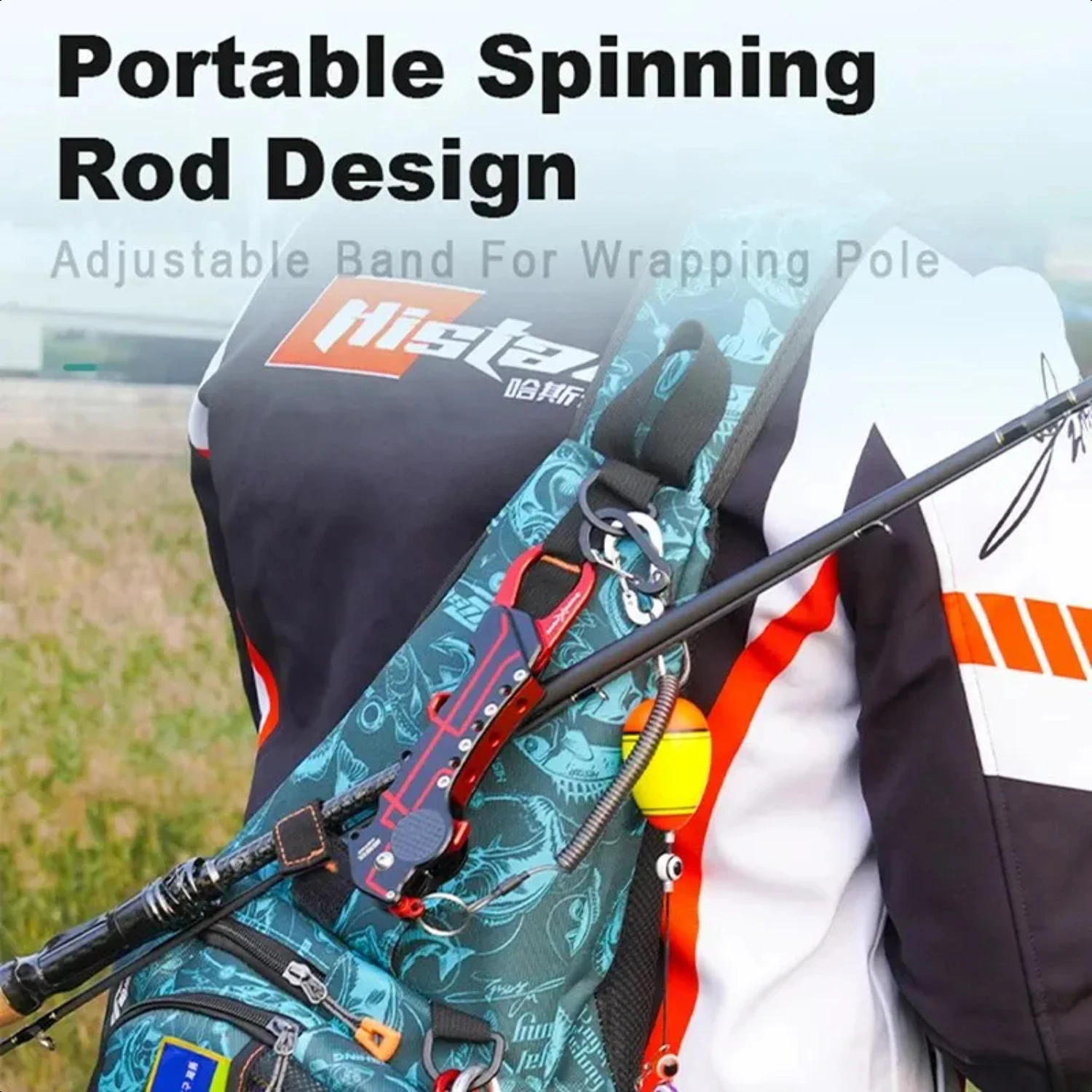 Spinning Casting Rod  Multi-Functional Big Capacity Waterproof Handbag Waist Crossbody Chest Fishing BackPack