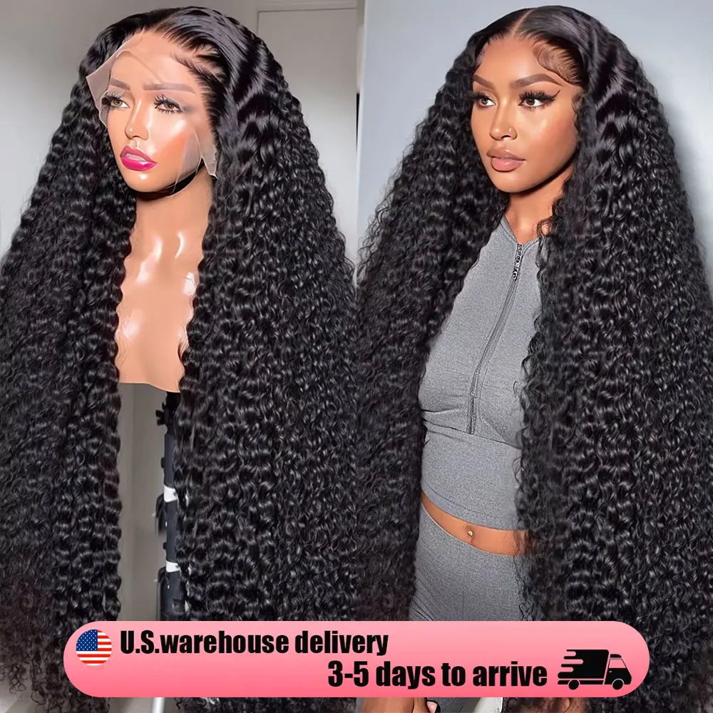 Hd 13x6 Lace Wig Human Hair Curly Wig For Women 38 48 Inch Brazilian Pre Plucked 13x4 Deep Wave Water Wave Lace Frontal Wigs