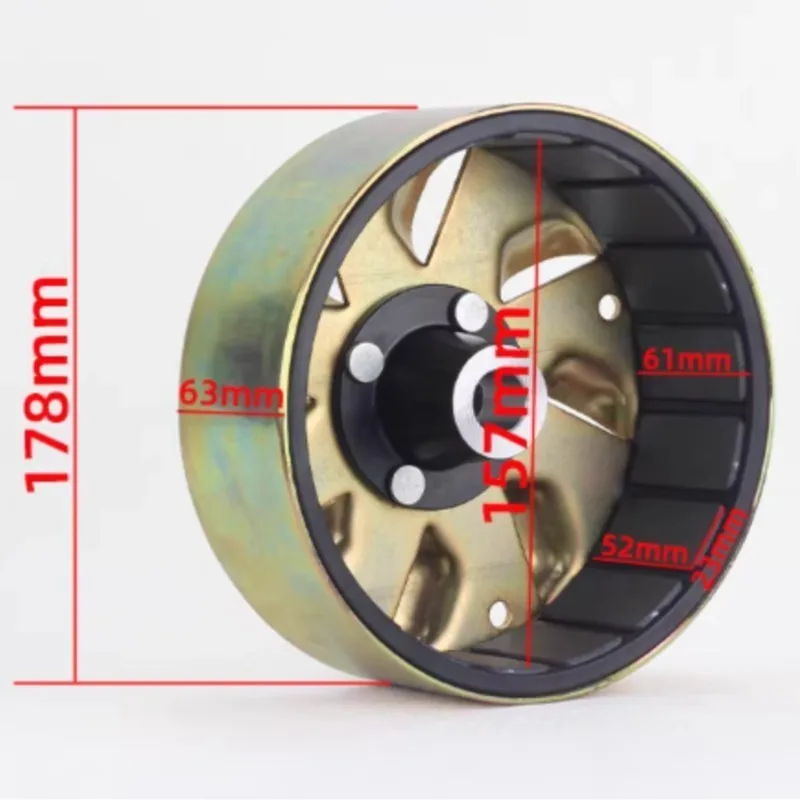 170 Generator Flywheel Magnet Cylinder Rotor Magnetic Steel Range extender Generator Accessories Complete External
