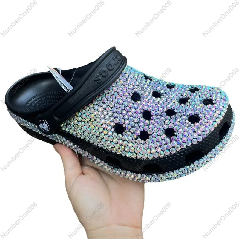 

Туфли с отверстиями Туфли с бриллиантами и жемчугом Цветочные туфли с отверстиями ручной работы