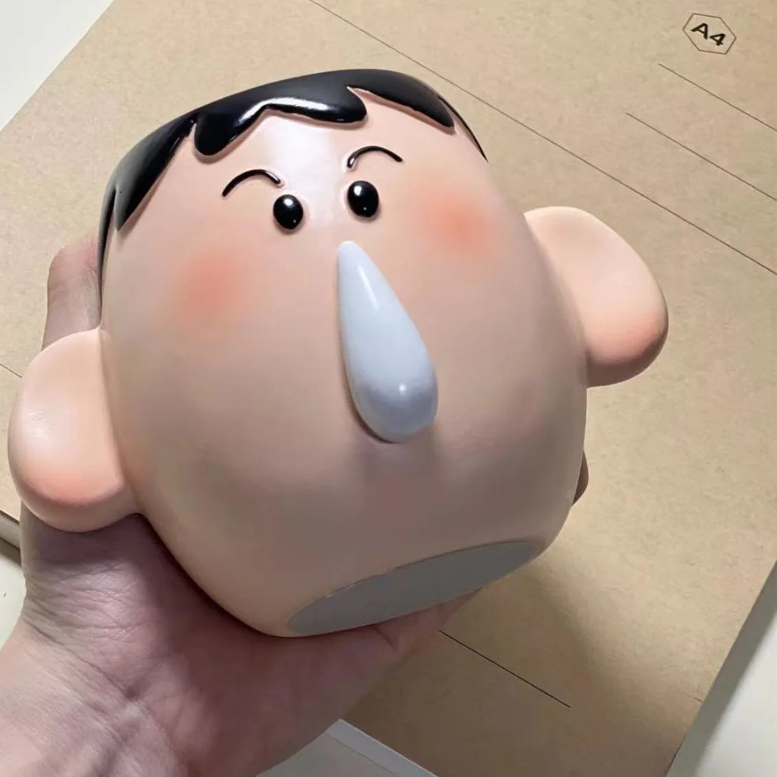 Cute Cartoon Head Pen Holder for Desk with Big Nose Design Funny Resin Organizer Decorative Pencil Pot for Girls Study or Office - view 5