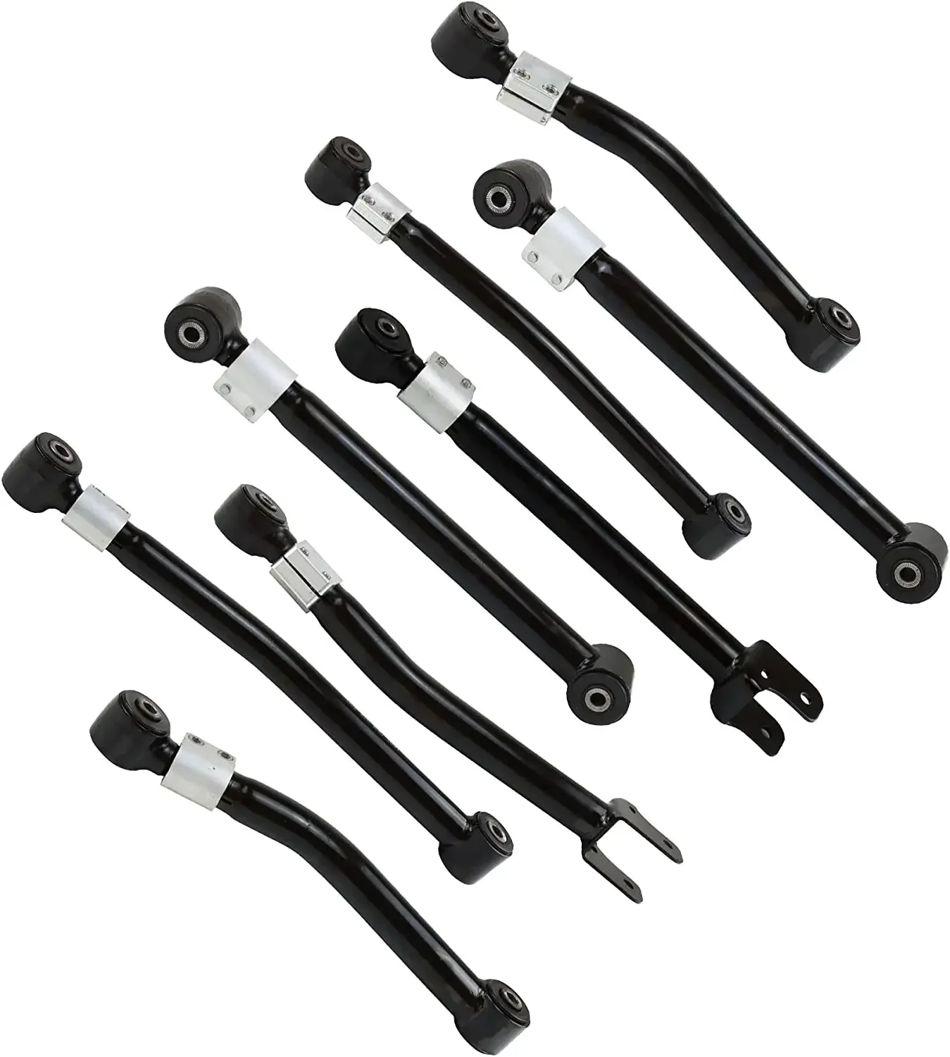 new Adjustable Control Arms For Jeep Wrangler JK 2007-2018 8pcs Adjustable Alpine Flexarm Control Arms With 0-6 Inch Lift