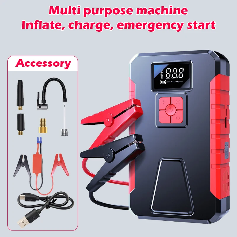 

29800mAh Power Bank 2000A 12V Car Battery Jump Starter Portable Charger Car Booster Auto Starting Device Emergency Starter