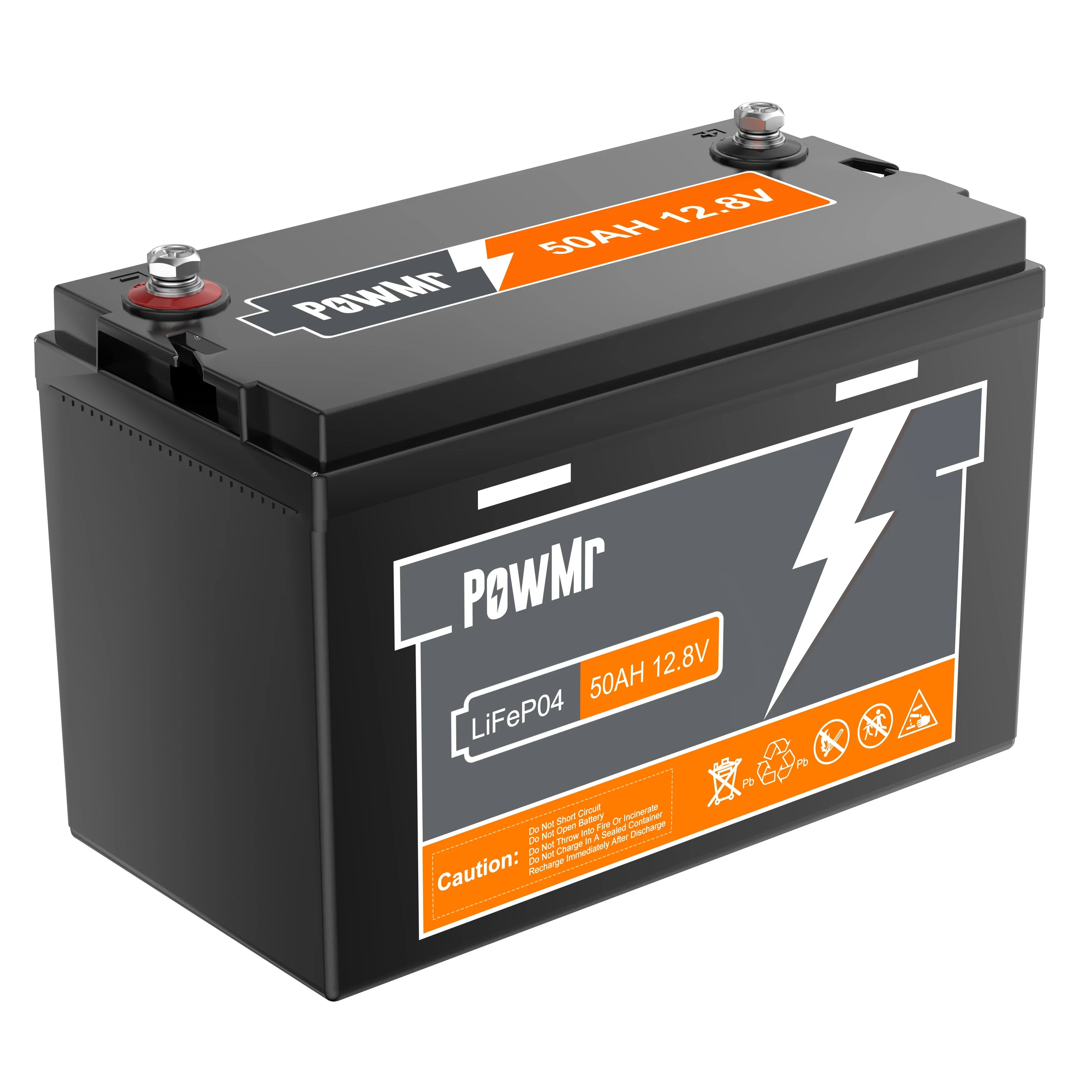 PowMr Best Price 12.8V 50AH Gel LiFePO4 Battery Lithium For Energy Storage Professional Lead-acid Battery