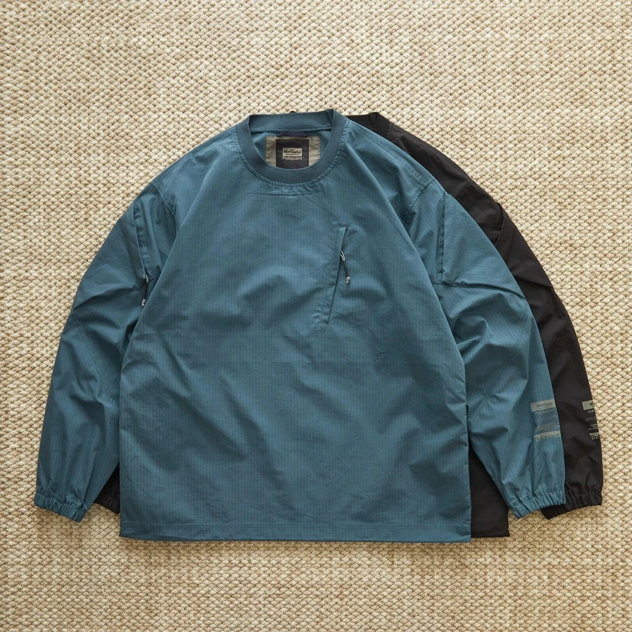 

WILDTHING Functional Multi-Bag Side Zipper Drawstring Outdoor Crew Neck Pullover