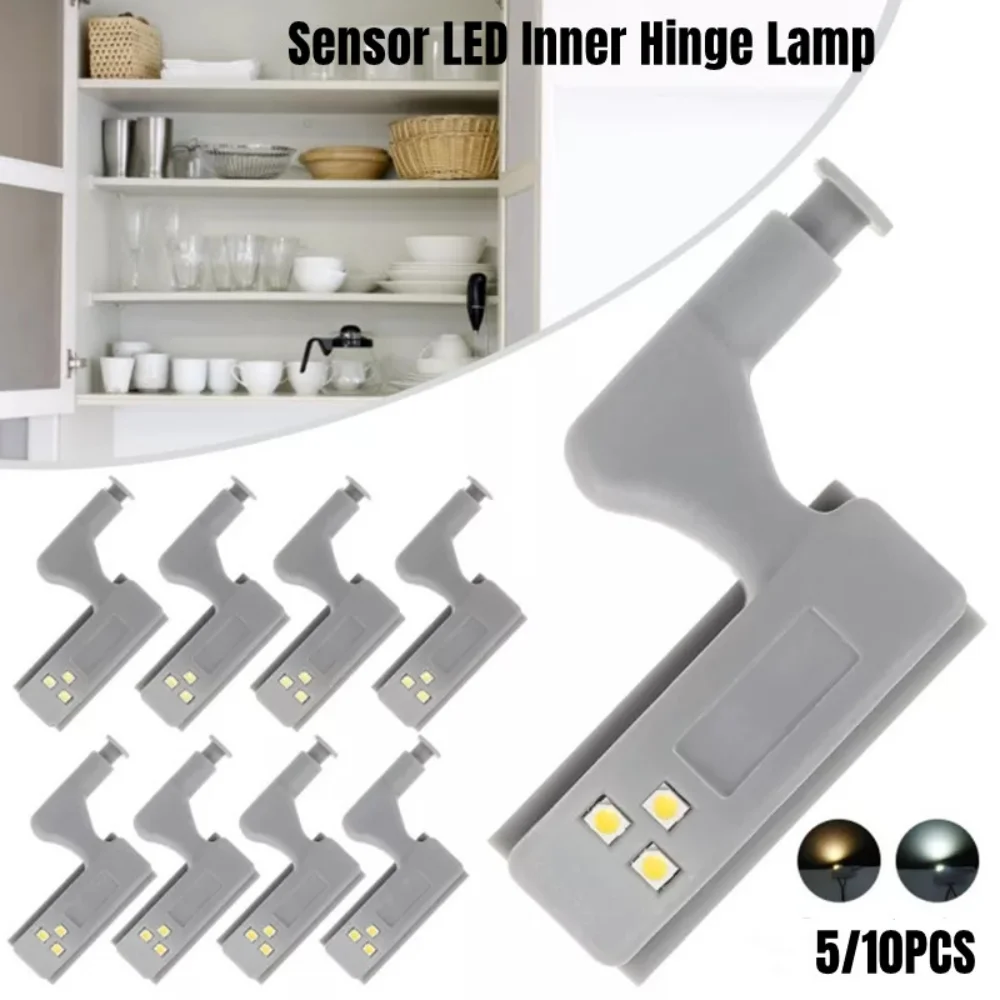 

5/10PCS Universal Sensor LED Inner Hinge Lamp Wardrobe Induction Lights Bedroom Kitchen Cabinet Closet Illumination Night Lamp