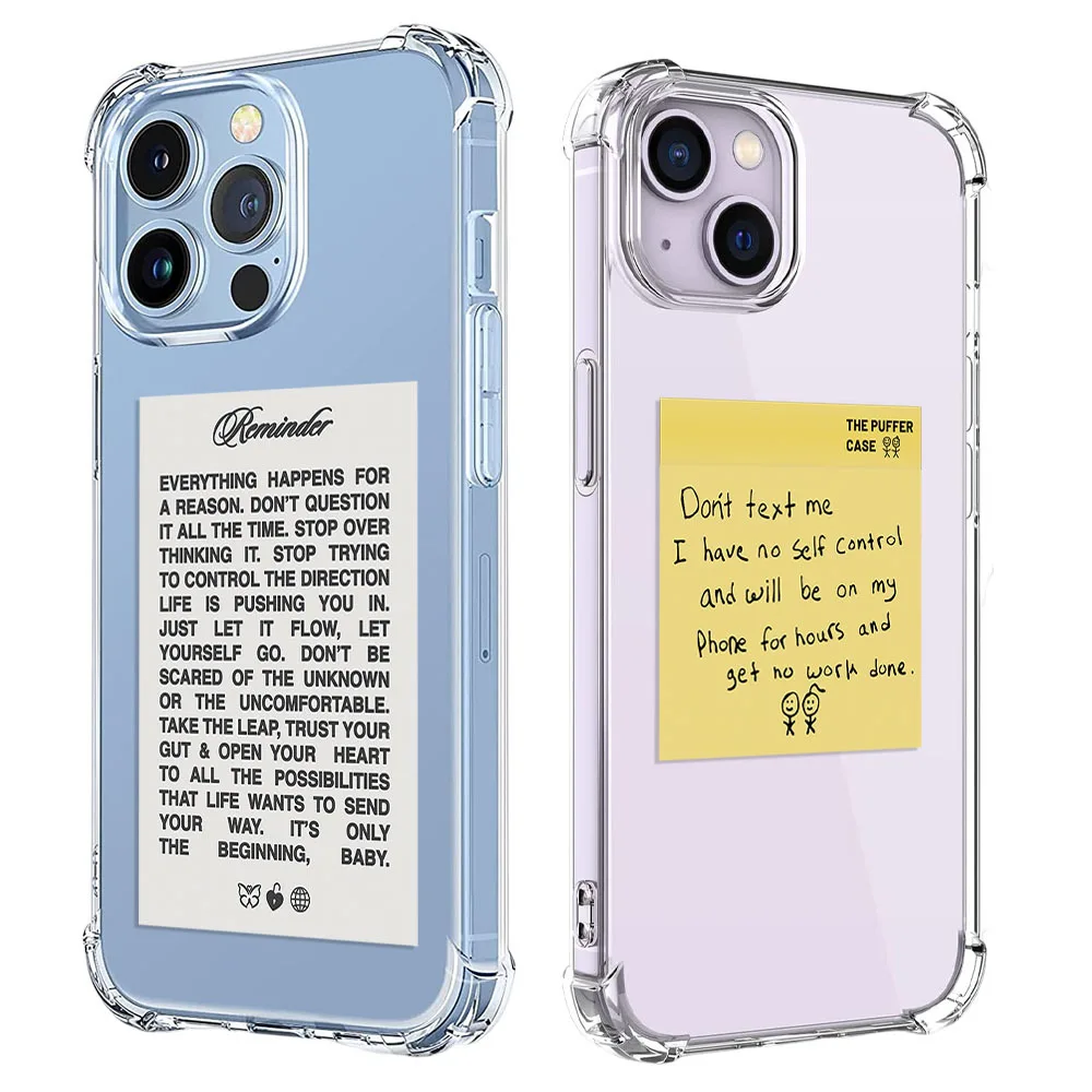 Fashion Popular Quotes Phone Case For iPhone 15 14 13 12 11 Pro X XS XR Max 7 8 Plus SE 2 3 mini Shockproof Soft TPU Back Cover