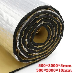 1Pc 50x200cm 5/10mm Sound Deadener Heat Insulation Mat Aluminum Foil Self Adhesive Acoustic Thermal Pad Car Noise Insulation Mat