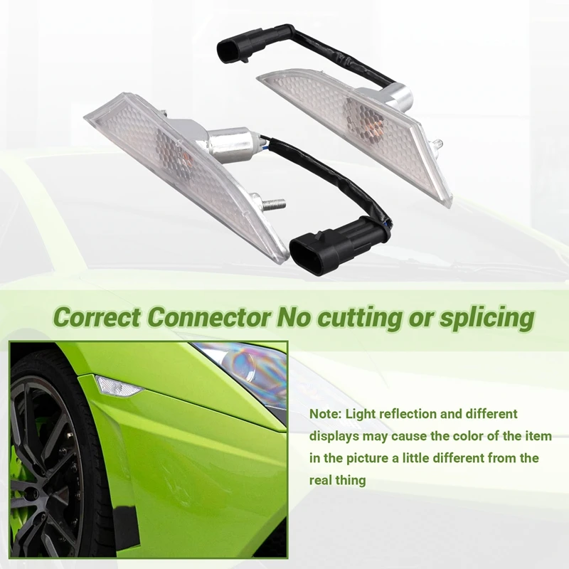 Car Front Side Corner Light Turn Signal Indicator Side Marker Parking Lamp For Lamborghini Gallardo LP560 LP570