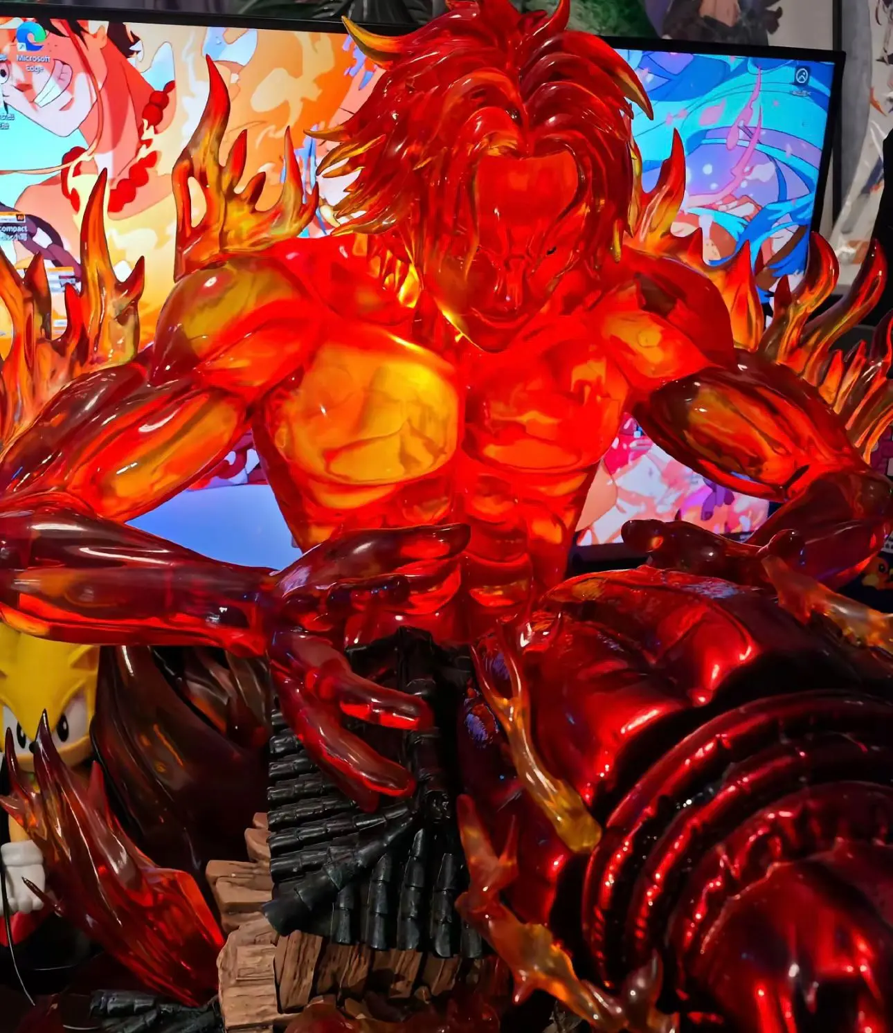 Figurka Anime ONE PIECE Portgas D. Ace 48 cm, Ochrona Luffy'ego, Model PVC, Statuetka Sceniczna, Dekoracja Biurka, Ozdoby, Prezent, Zabawki