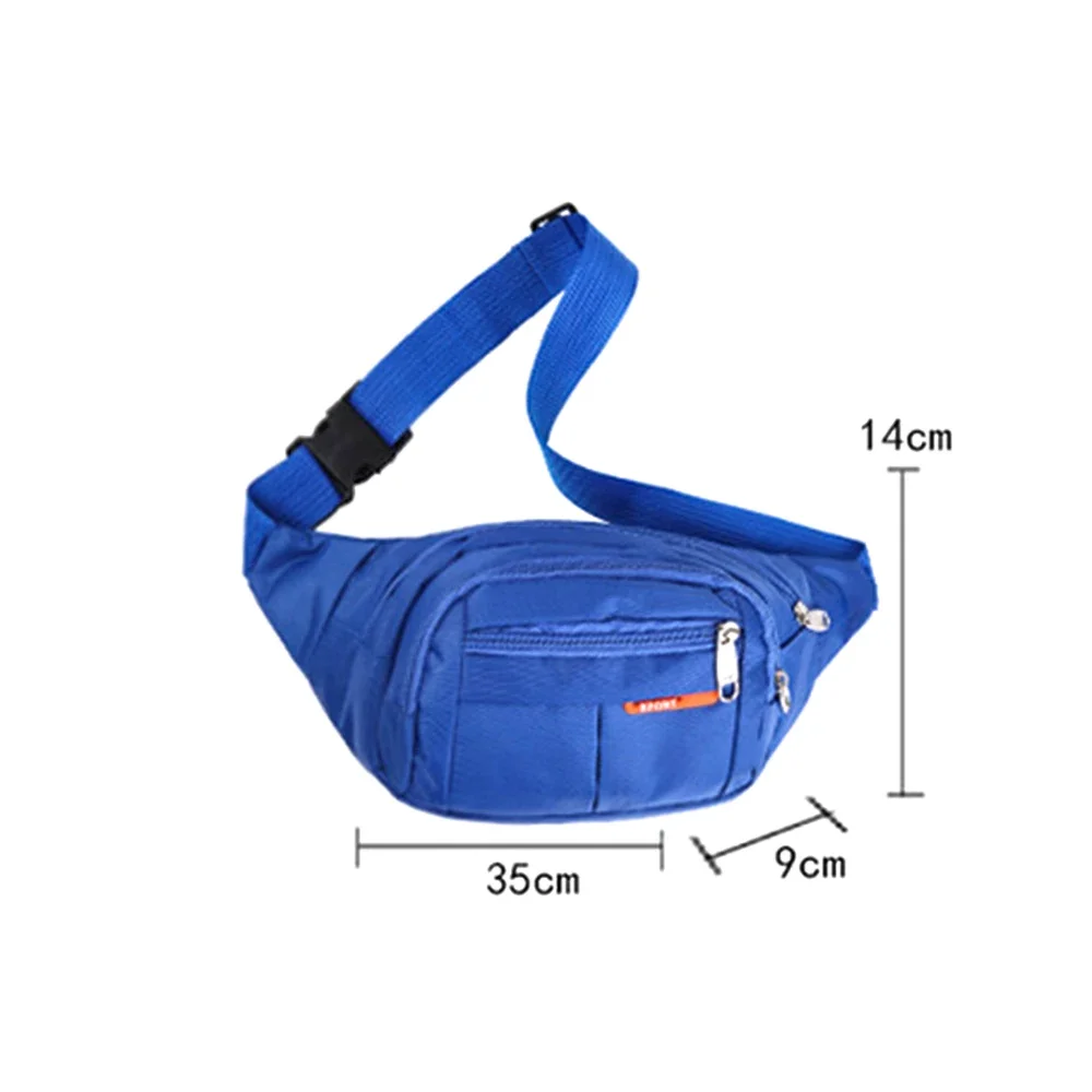 Bolsa impermeável para cintura esportiva para homens e mulheres, bolsa mensageiro de um ombro, bolsa no peito, mesma lona casual, ao ar livre, nova