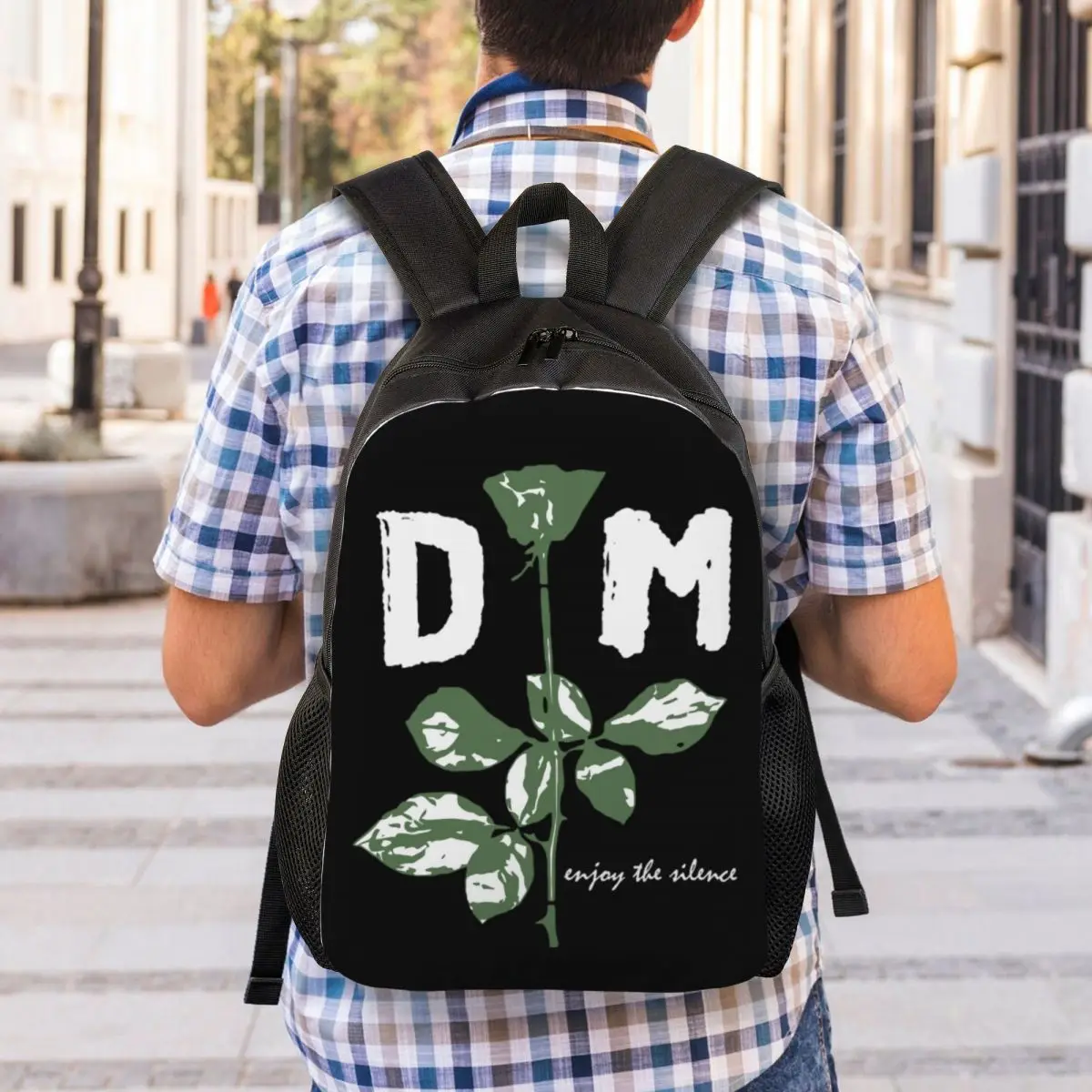 Military Green Music Backpacks for Women Men Waterproof College School Depeche Cool Mode Bag Printing Bookbag