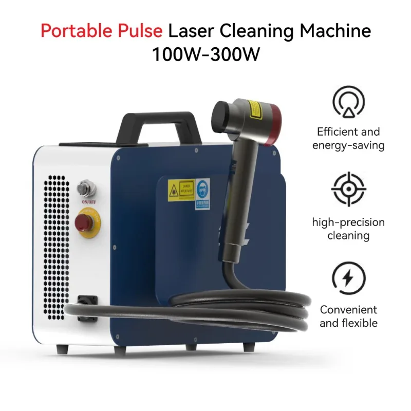 Kindlelaser 30kg 200W Portable Laser Pulse Cleaning Machine Rust Paint Oil & Car Paint Floating rust Pulse Cleaning Machine