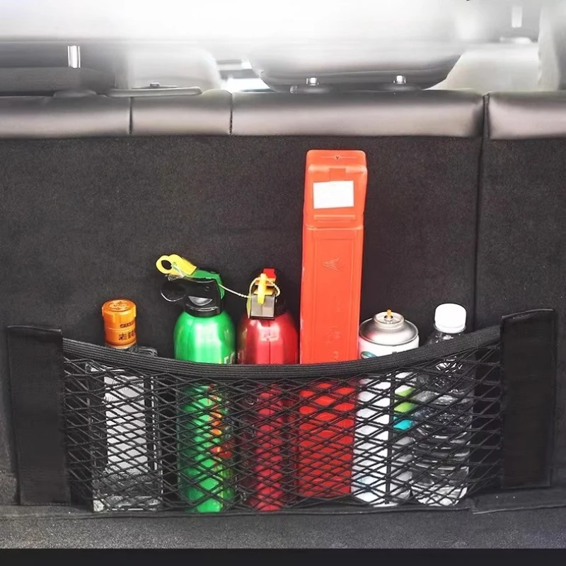 For MG Hector/Chevrolet Captiva/Wuling Almaz/Baojun 530 510Cloud EV Car Trunk Mesh Pocket Car Storage Artifact Storage Bag Tools