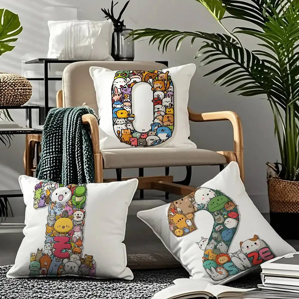 

Digital Design Art Pillow Case Comfort Sofa Bed Silky Elegant Invisible Zipper Custom Decorative Cushion Cover