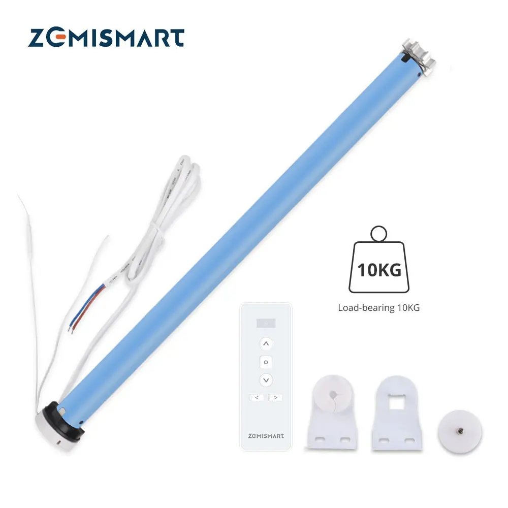 Zemismart Zigbee 2N Smart Roller Shade Silnik для трубок 38 мм работает с приложением Tuya Smart Life Alexa Google Home Голосовое управление