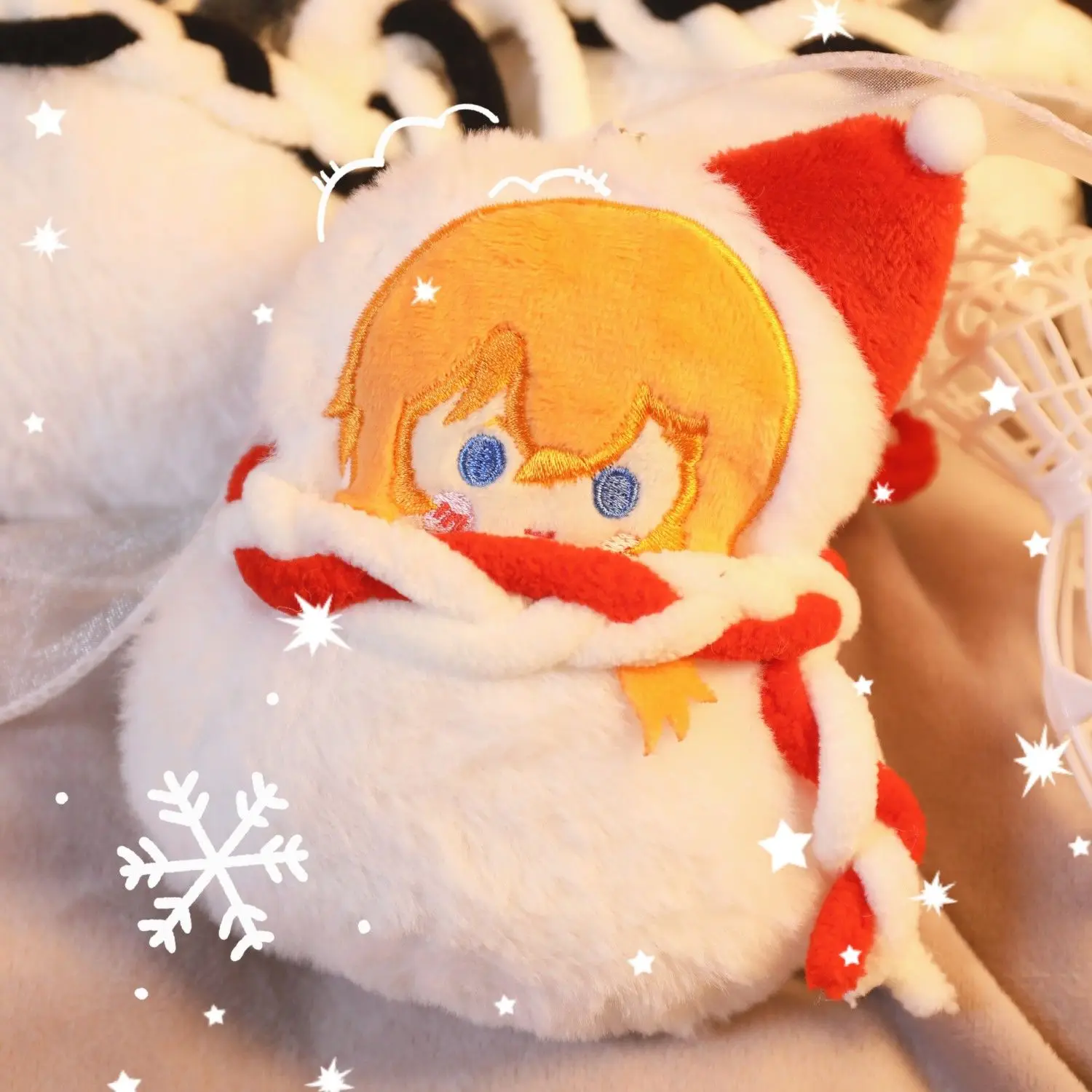

Anime Bungo Stray Dogs Dazai Osamu Nakahara Chuuya snowman Keychain Pendant Gift Girl birthday gift