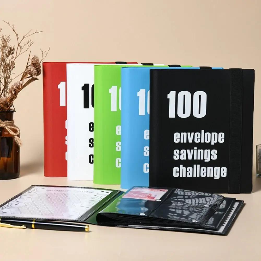 

Practical PP Money Saving Binder 100 Days Durable Budget Binder Tear Resistant Cash Book Savings Challenges Book Save Money