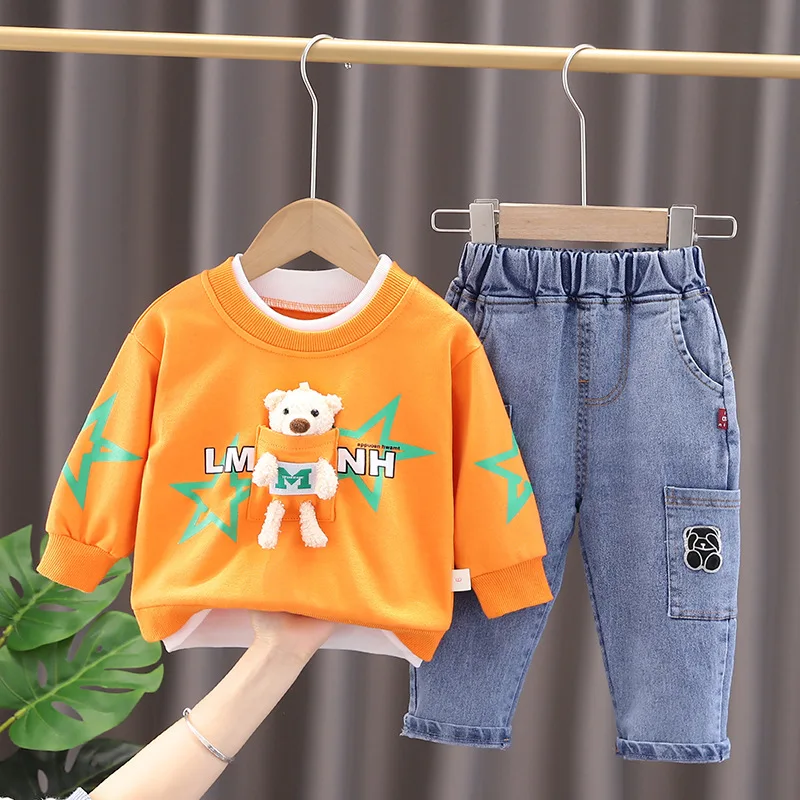 

New Spring Autumn Baby Boys Clothes Suit Children Girls Long Sleeved T-Shirt Pants 2Pcs/Sets Infant Clothing Set Kids Tracksuits