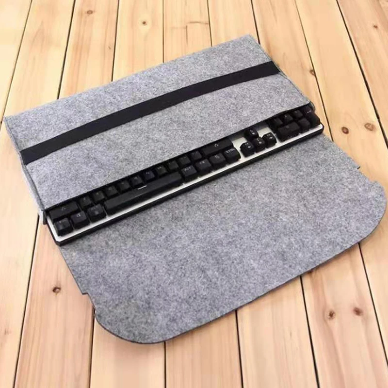 K380 Bag For Logitech K380 Sleeve Case Cover Wool Felt Storage Handbag Carrying Purse Pouch Portable Keyboard Accessories 1Piece