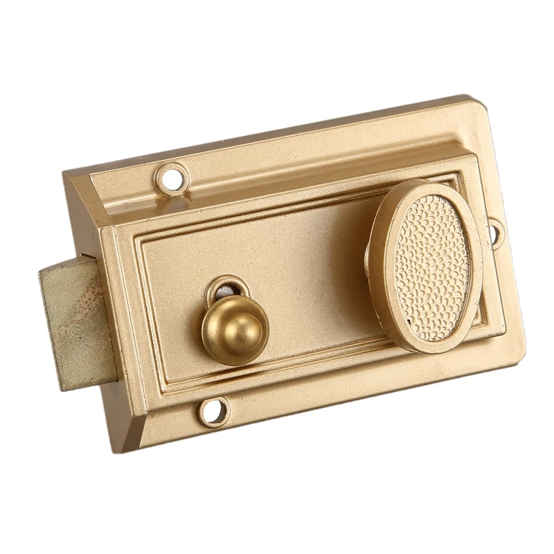 ارتفاع الزنك اسطوانة ديدبولت مزلاج قفل لمدخل باب البوابة الليلية ، الانتهاء من الذهب