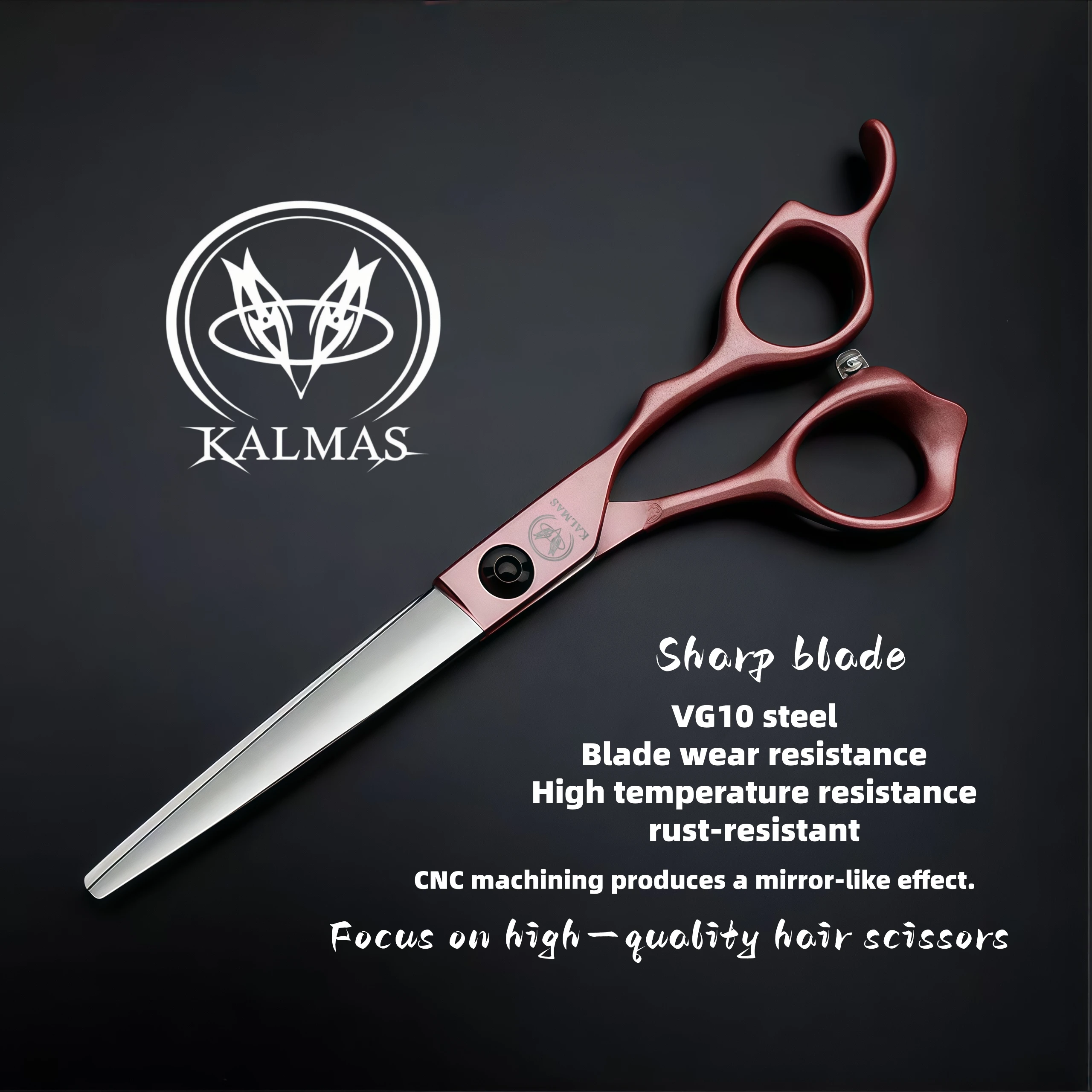 

KALMAS Top-level CNC Barber Scissors Set Japanese VG10 Steel Hair Cutting Shears for Barbershop 5.7-6.3-6.8 Inches