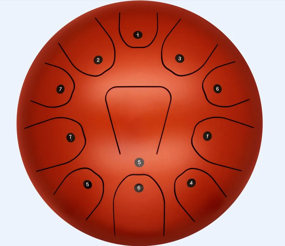 12" Pearl Hand Drum Percussion Instruments Steel Tongue Drum with C D E F G a B Note C Major