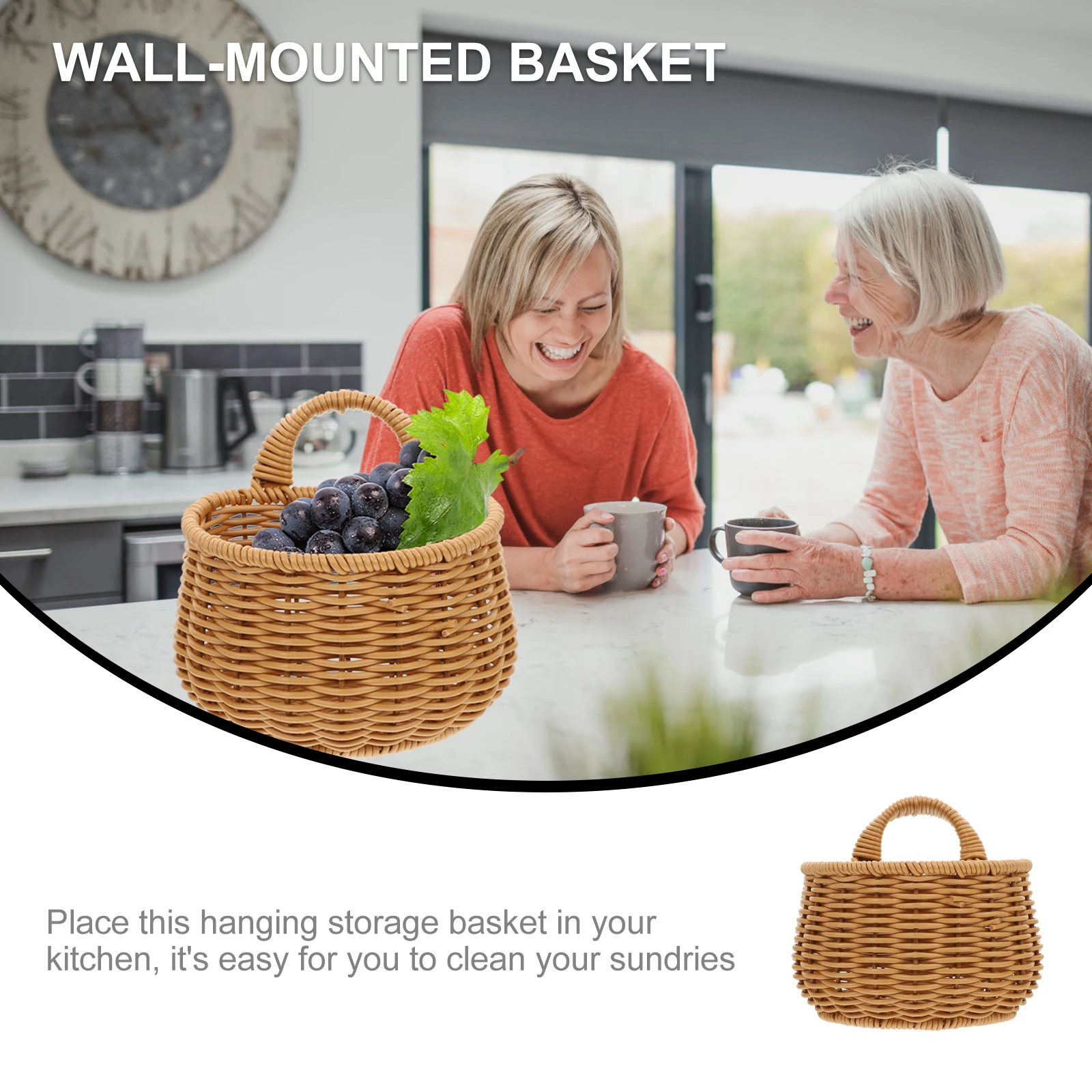 

Plastic Storage Baskets Wall mounted Kitchen Rustic Sundries Container Egg Garlic Hanging ganization Tool Basket Storage
