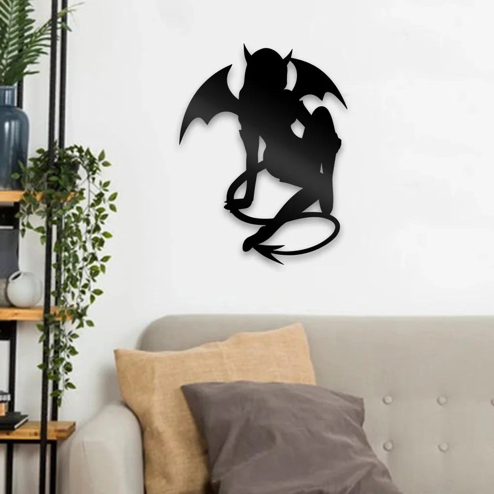 Succubus Metal Hanging Wall Art Plaque Black Letter Silhouette Cafe Kitchen Dining Room Decoration Bar Pub Club Poster